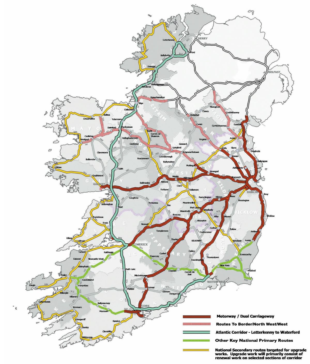 aa route planner irlanda mappa