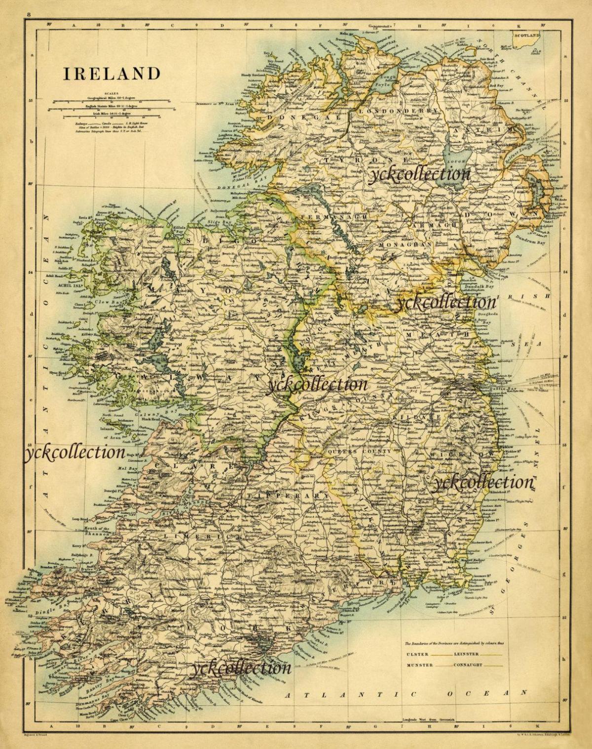 mappa antica d'irlanda