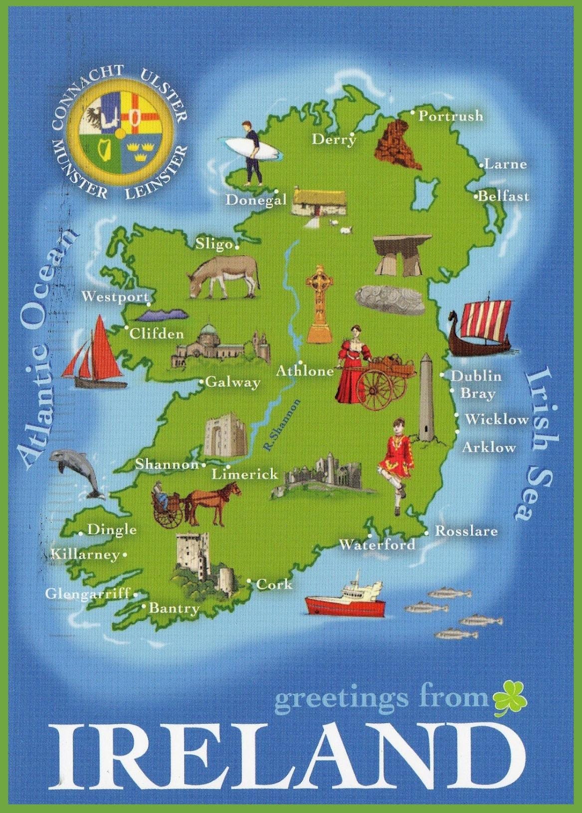 mappa di irlanda attrazioni
