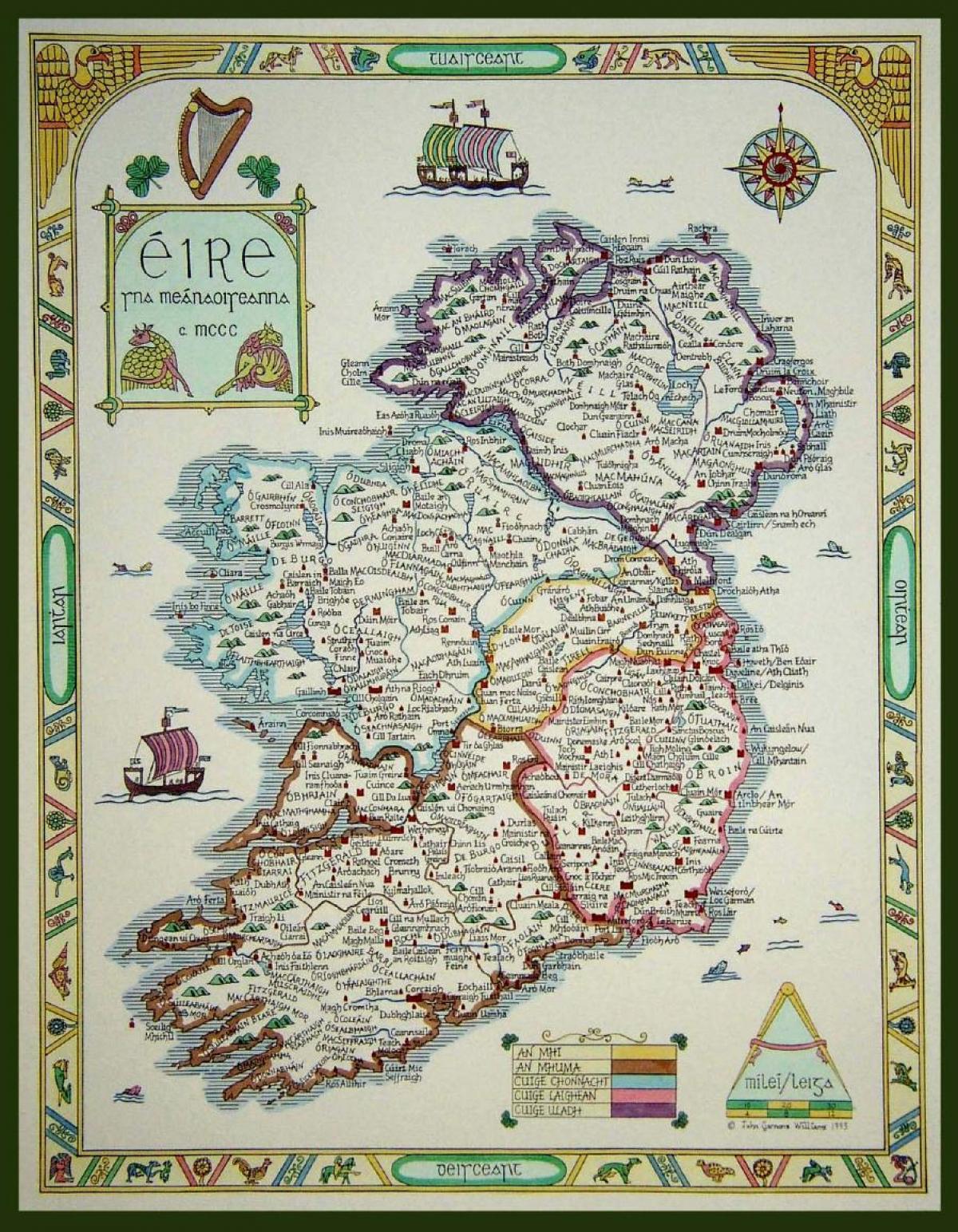 la mappa dell'irlanda medievale