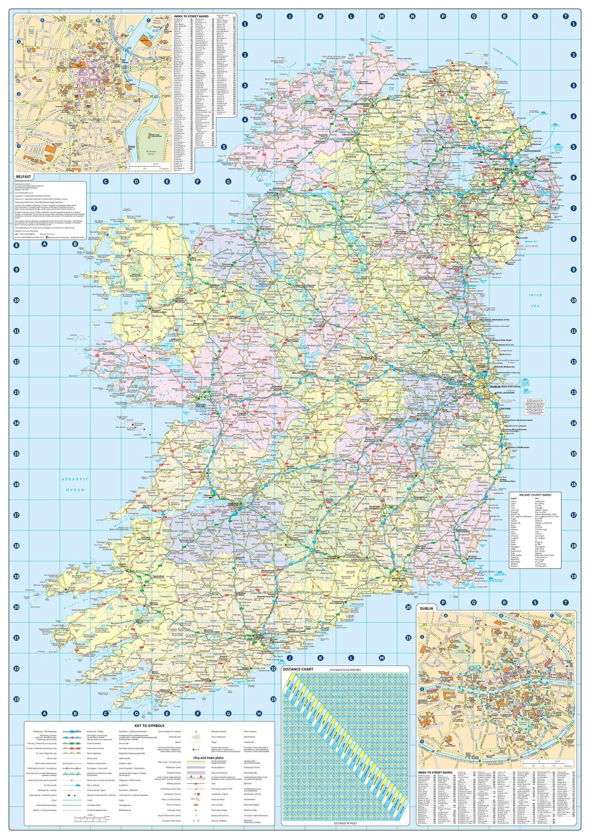 mappa di distanza mappa irlanda