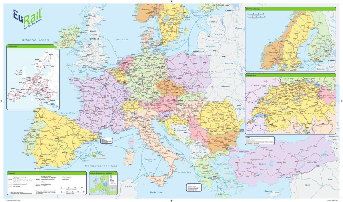 mappa di eurail irlanda