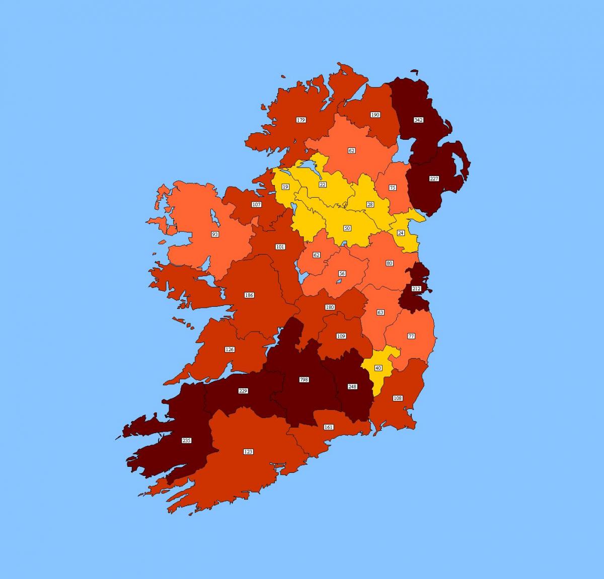 mappa di irlanda cap