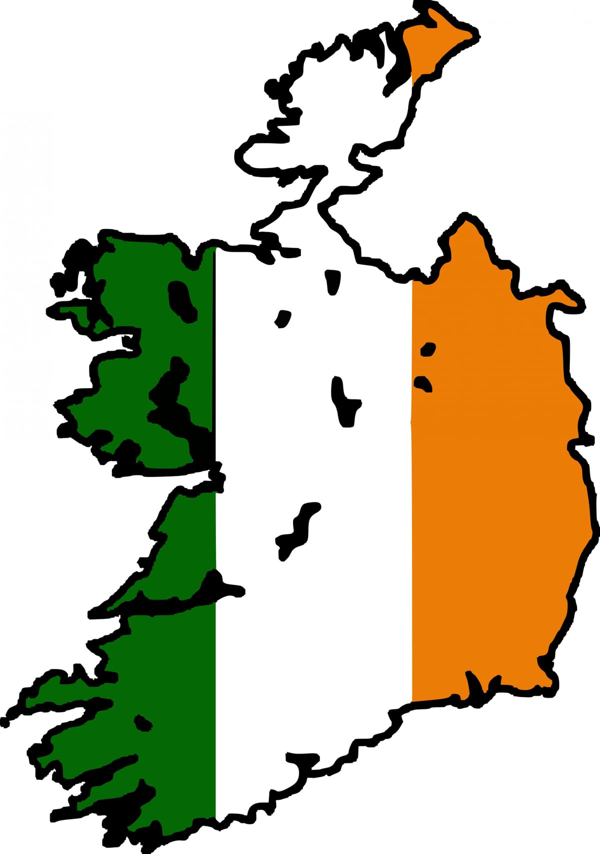 mappa di irlanda bandiera