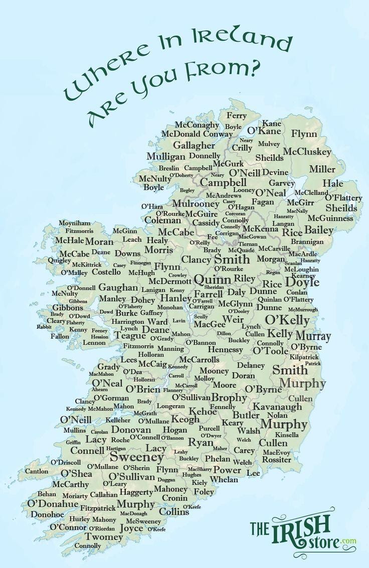 irlanda nome mappa
