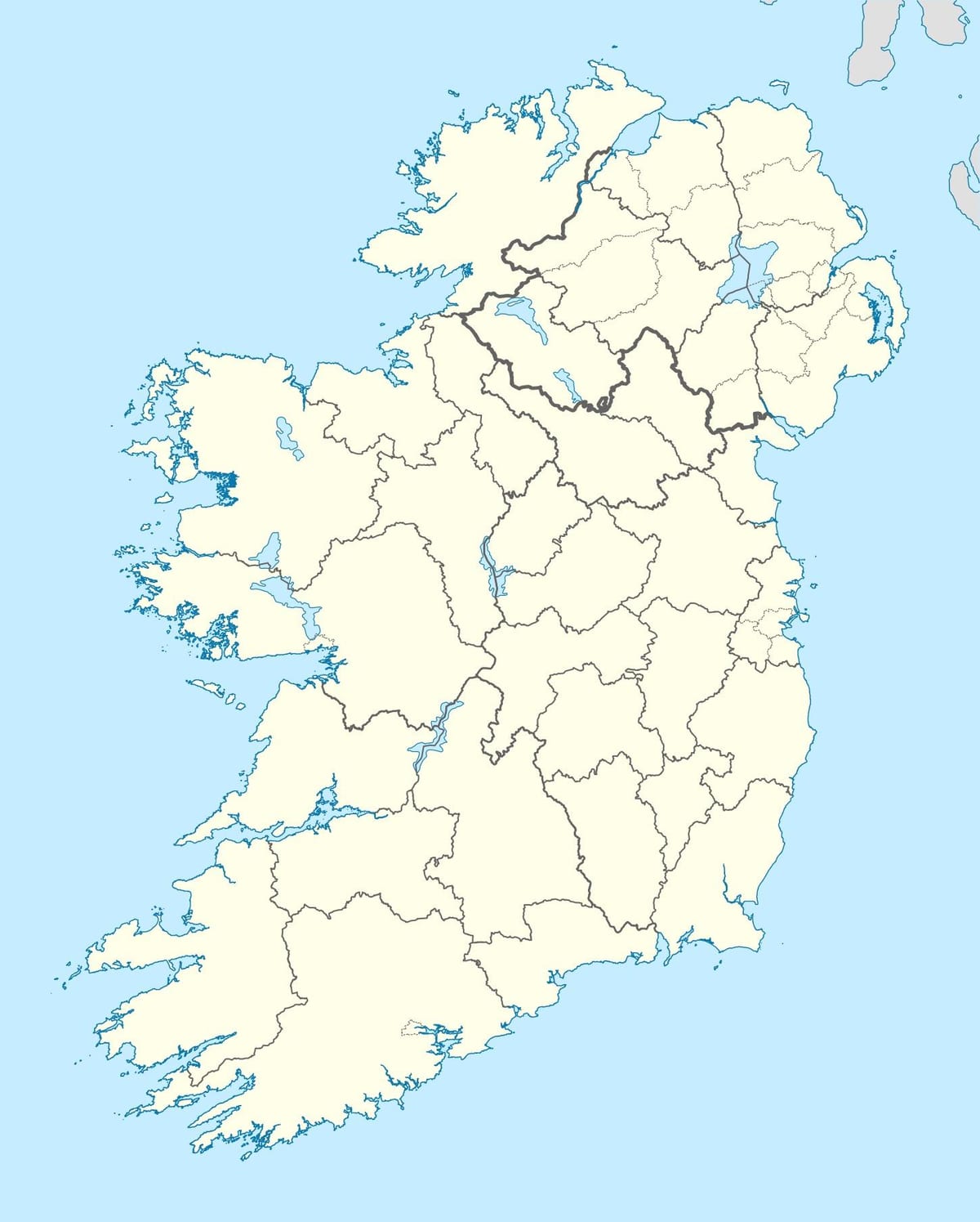 mappa di isole dell'irlanda