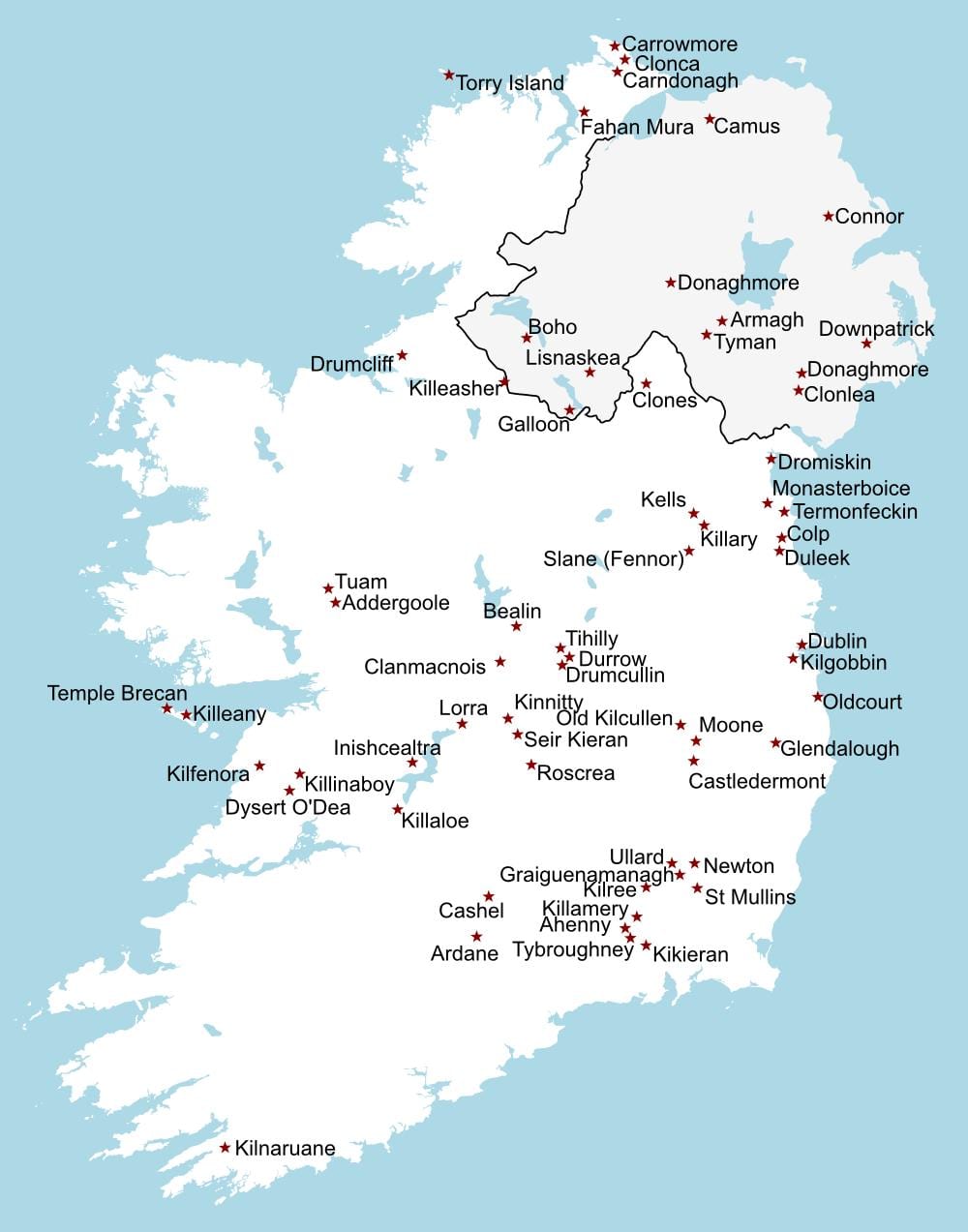 irlanda mappa visite turistiche