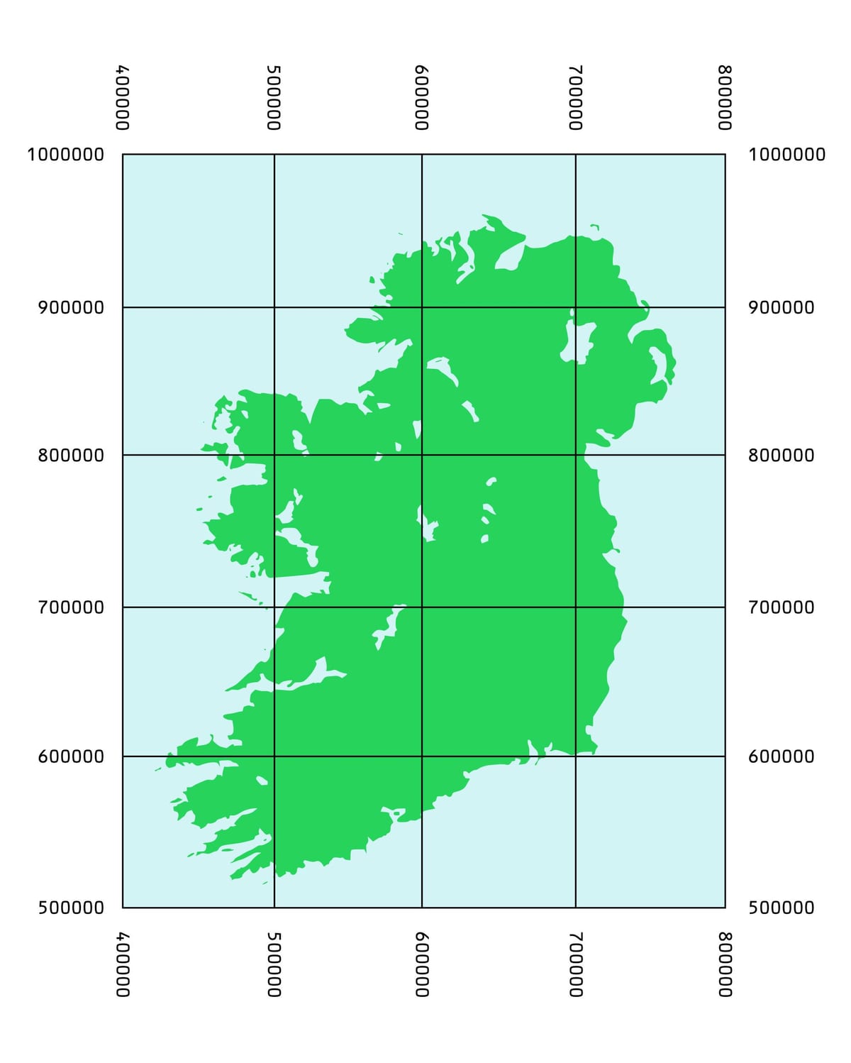 mappa di coordinate irlanda