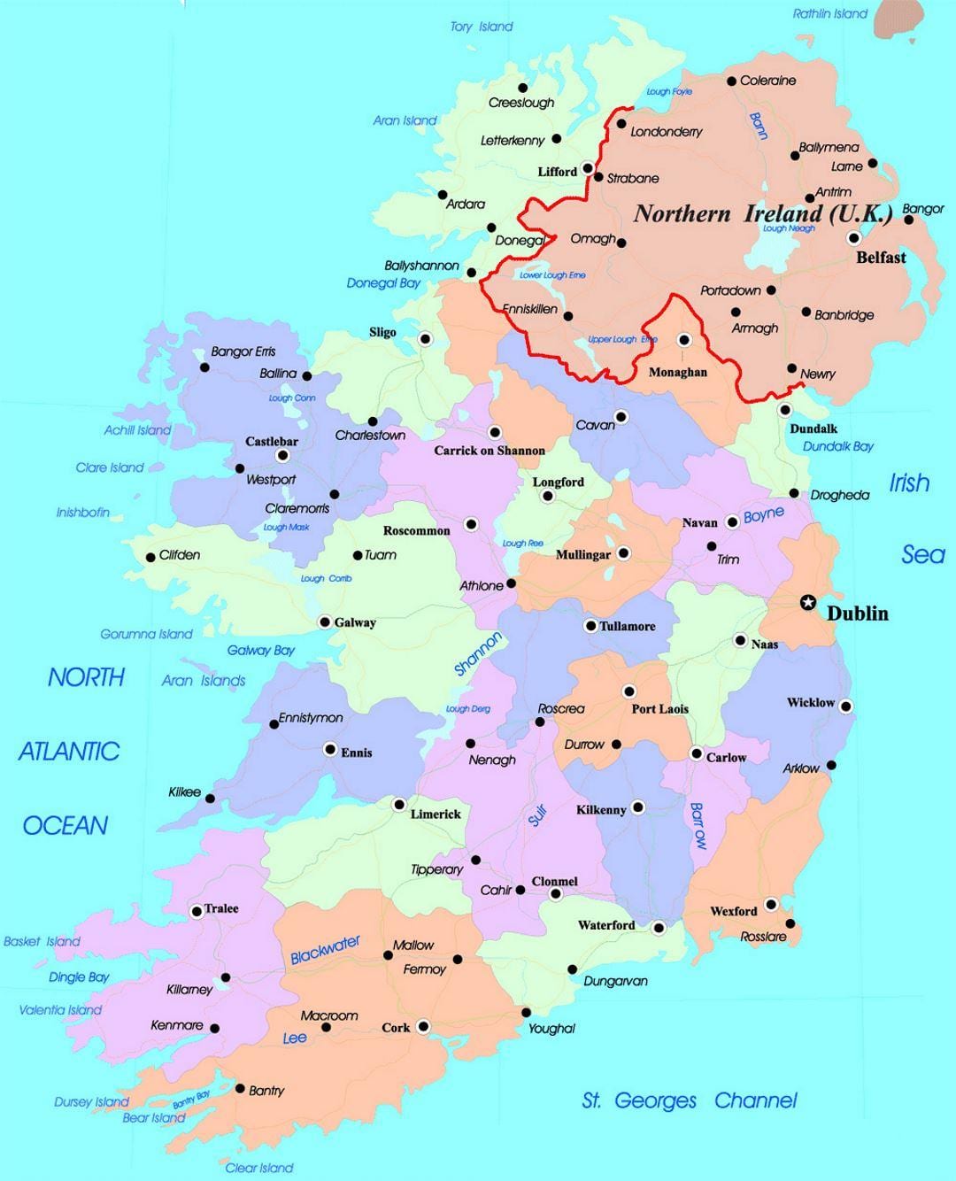 mappa di irlanda