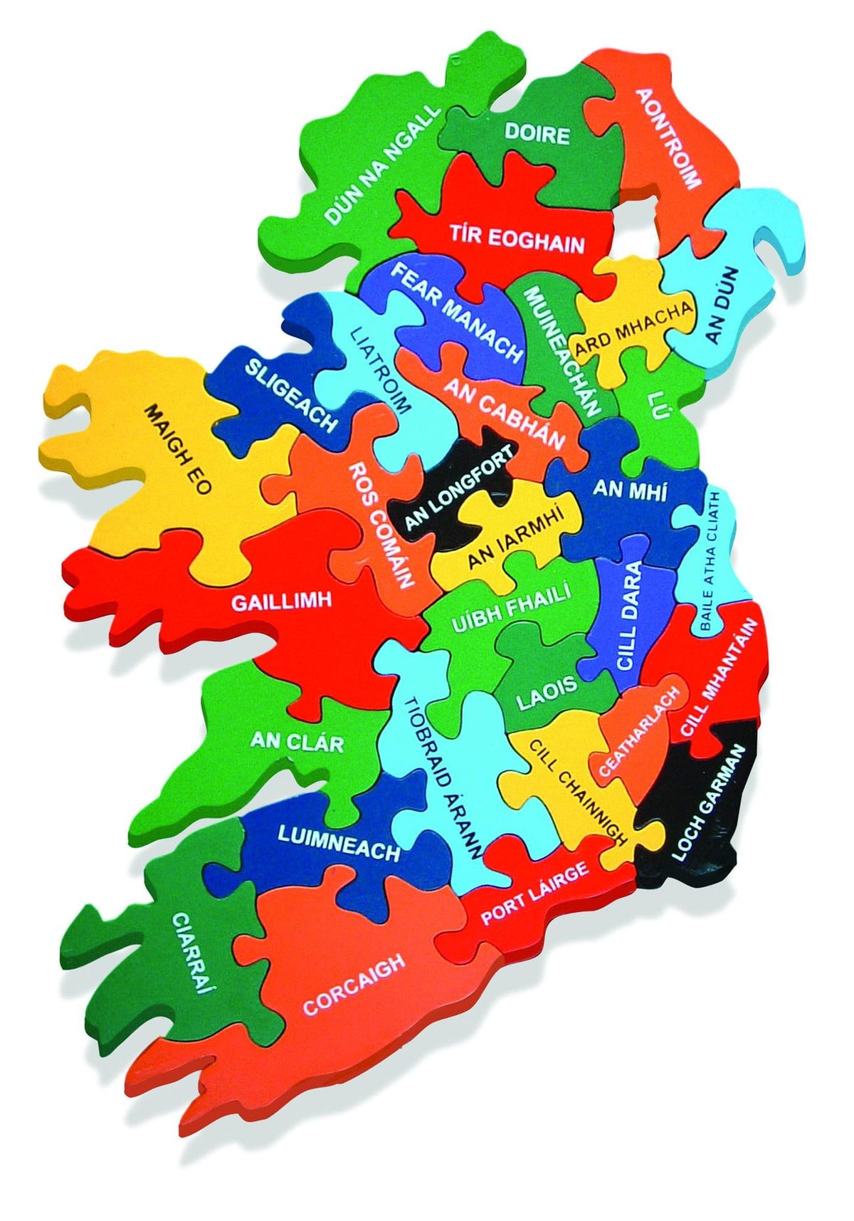 mappa di mappa dell'irlanda come gaeilge