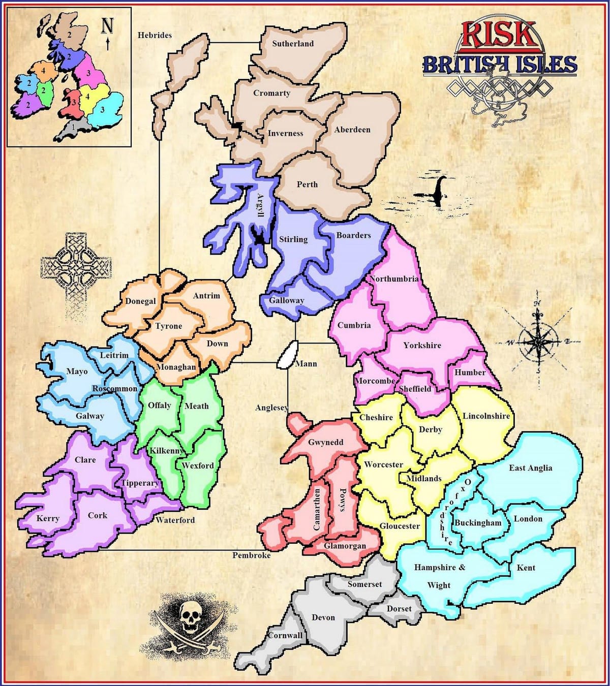 mappa di mappa di irlanda gioco