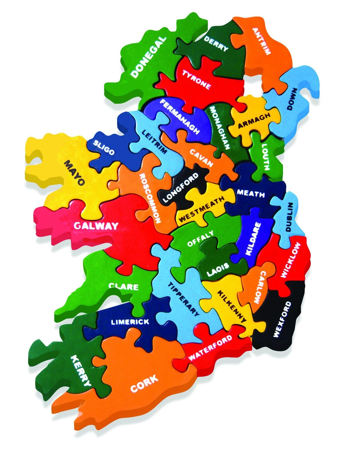 mappa di mappa di irlanda jigsaw