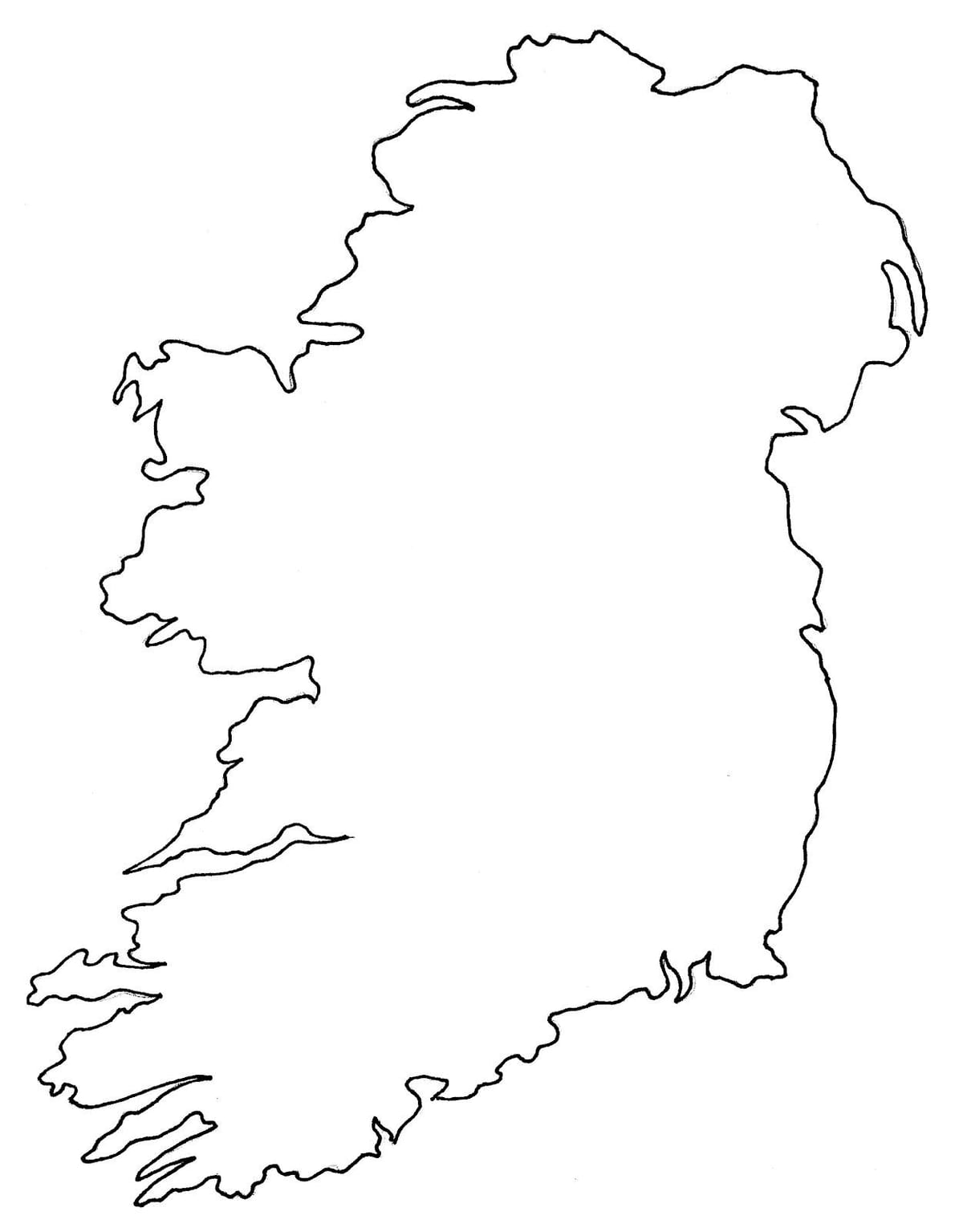 mappa vuota di irlanda
