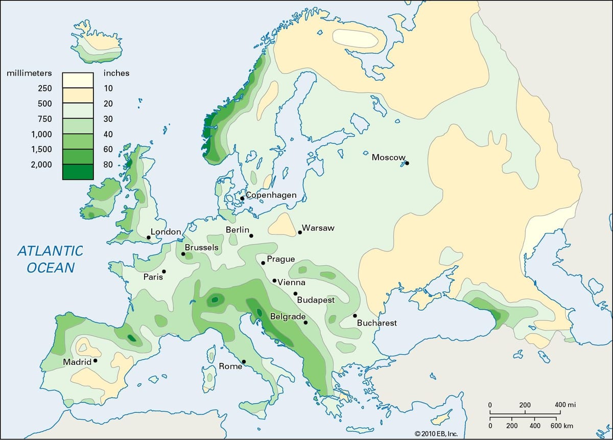 le precipitazioni mappa irlanda