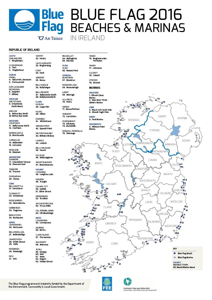 migliori spiagge in irlanda mappa