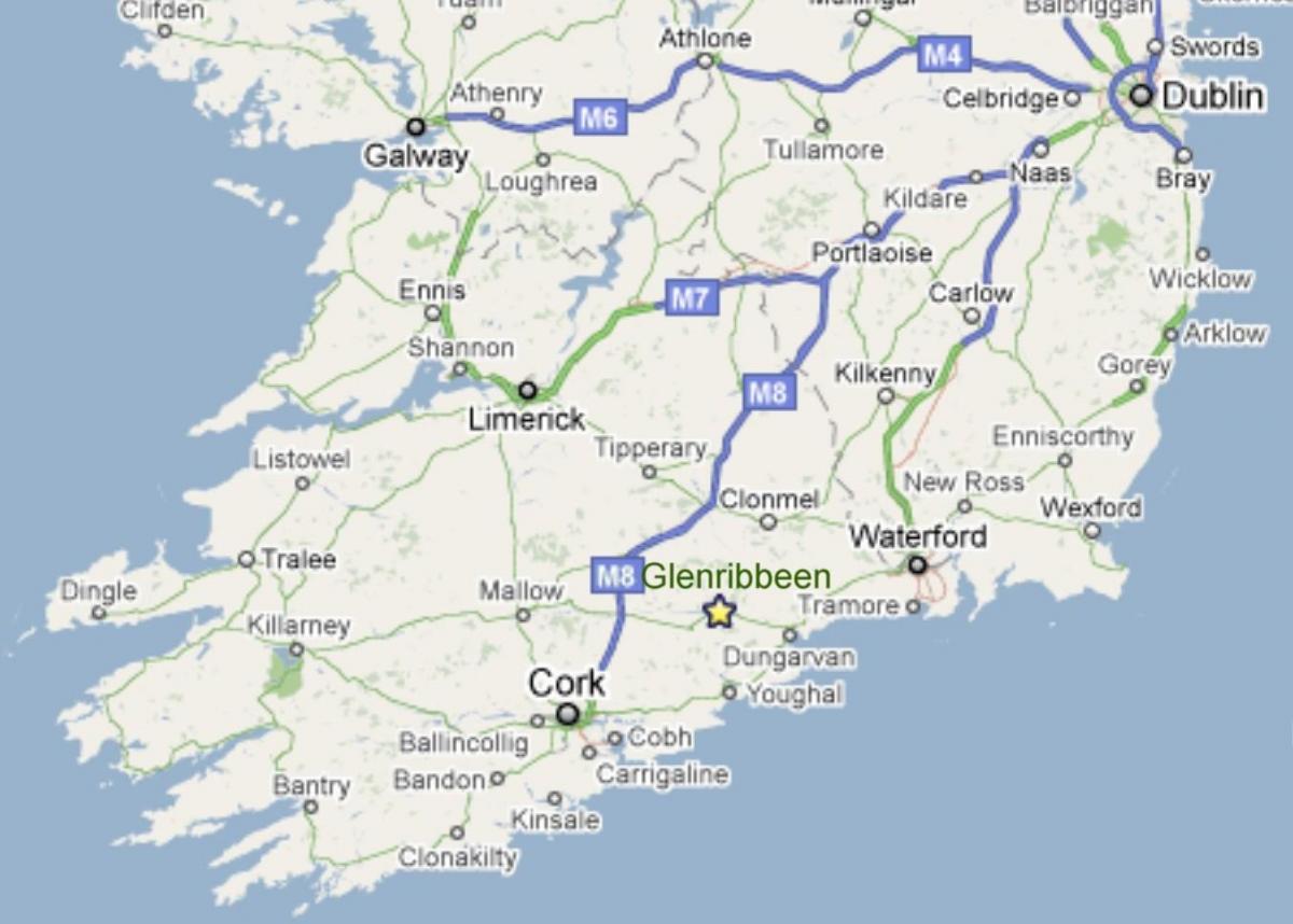 mappa di sud costa occidentale dell'irlanda