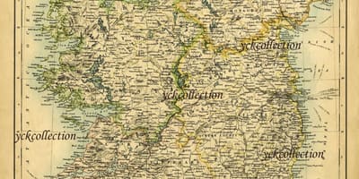 Mappa antica d'irlanda