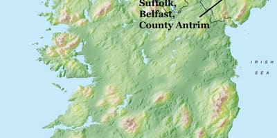Mappa di belfast, irlanda del nord