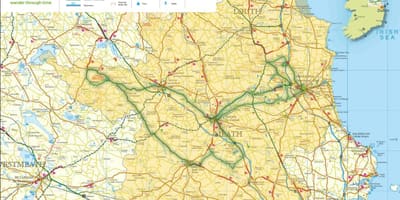Mappa della valle del boyne irlanda