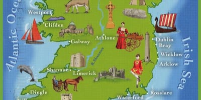 Mappa di irlanda attrazioni