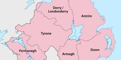 Giù irlanda mappa