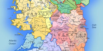 La mappa dei fiumi dell'irlanda mappa per bambini