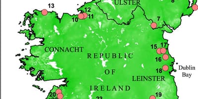 Mappa di irlanda che fiumi