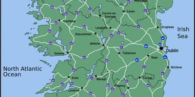 Mappa di guidare la mappa di irlanda distanza