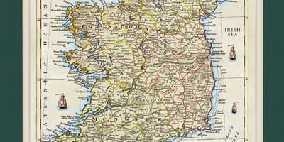 Mappa di incorniciate mappa di irlanda