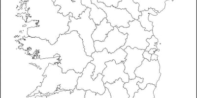 Mappa vuota l'irlanda, contea confini