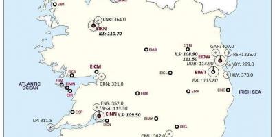 Mappa di aeroporti irlanda che