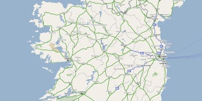 Mappa di irlanda autostrada