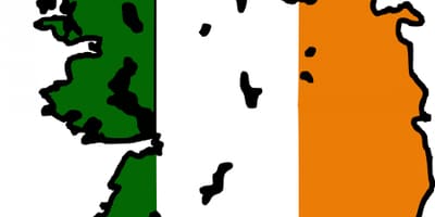 Mappa di irlanda bandiera