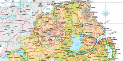Irlanda del nord attrazioni mappa