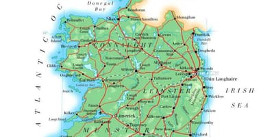 Mappa di irlanda elevazione 