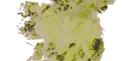 Mappa geografica dell'irlanda