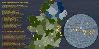 Irlanda principali attrazioni mappa