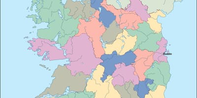 Mappa di irlanda mappa vettoriale