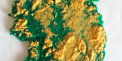 Mappa di mappa in 3d di irlanda
