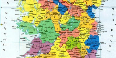 Grande mappa del muro di irlanda