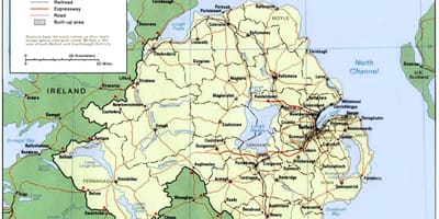 Irlanda del nord mappa città
