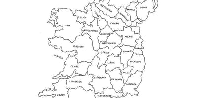 Mappa di contorno mappa irlanda
