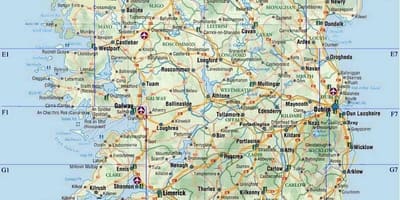 Mappa di irlanda del sud