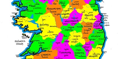 Mappa di irlanda per la scuola primaria