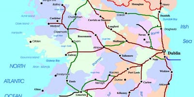 Mappa di treni in irlanda