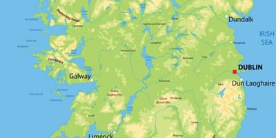 Soccorso mappa di irlanda