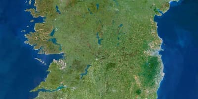 Mappa di mappa satellitare di irlanda