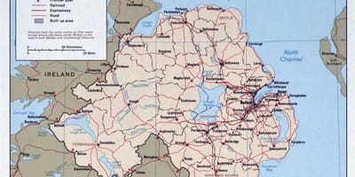 Mappa stradale mappa di irlanda e irlanda del nord