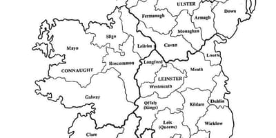 Schizzo della mappa di irlanda