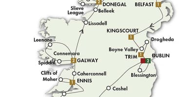 Mappa della strada mappa di irlanda